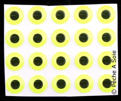 Yeux Fluo Yellow - 9 mm