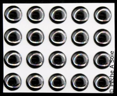 Yeux Black Silver - 9 mm